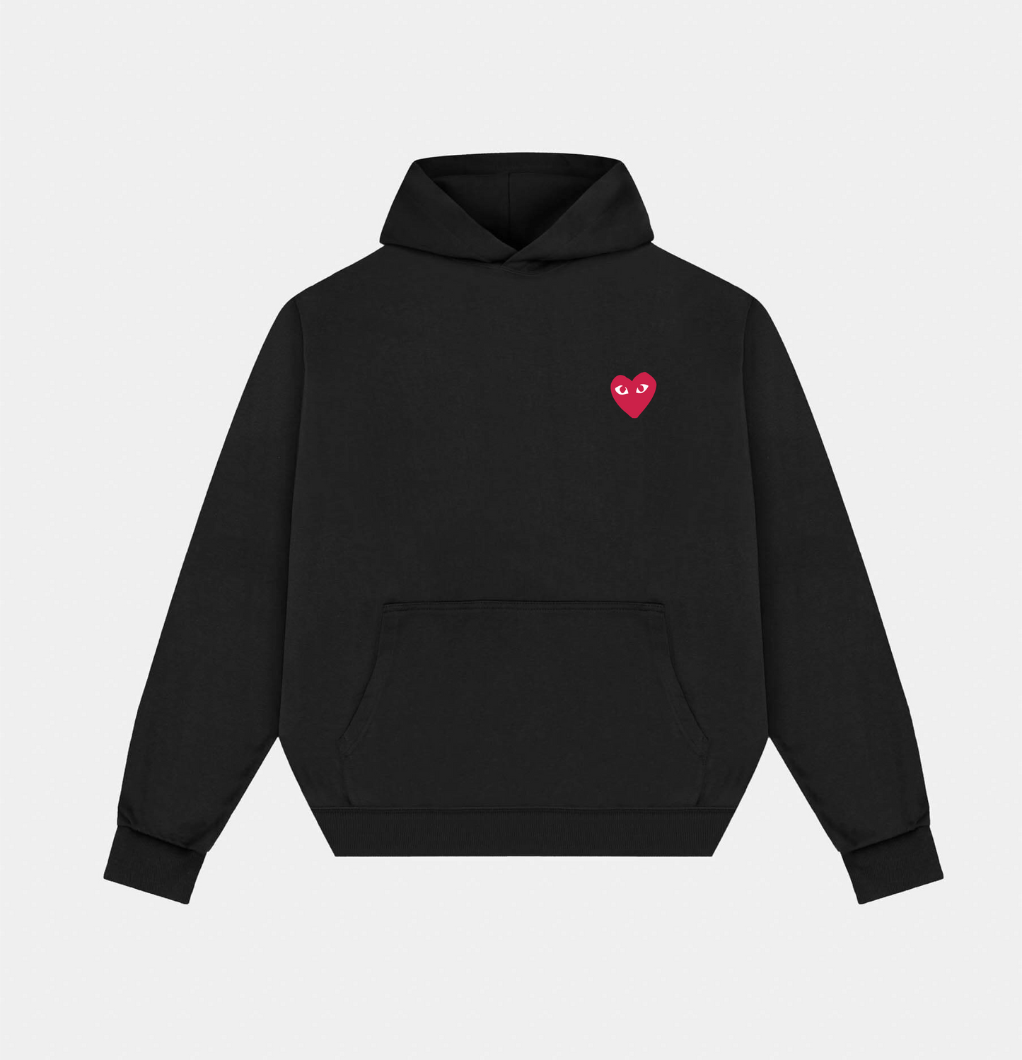 hood heart negro/rojo