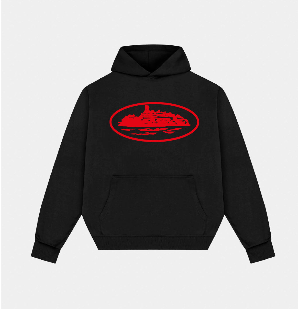 hood catraz negro/rojo